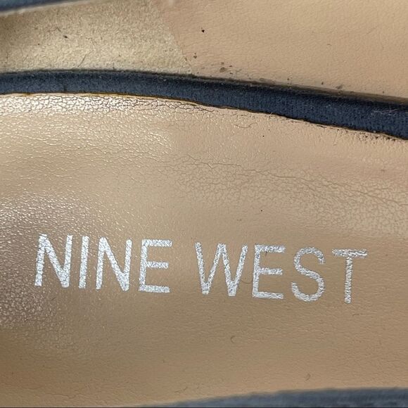 Nine West Smolder Blue Suede Pumps Shoes Women's Size 8M Round Toe - Picture 9 of 10